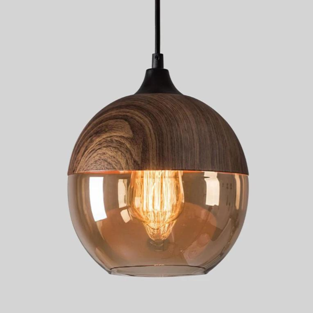 Plafondlamp | Glas | Hout | Hanglamp | Keukenlamp Plafond-Hallo Susanne