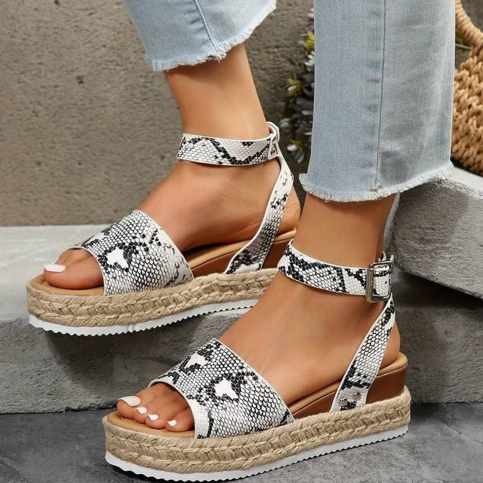 Platform sandalen | Enkelbandje | Boho | Espadrille sandalen | Damessandalen-Hallo Susanne