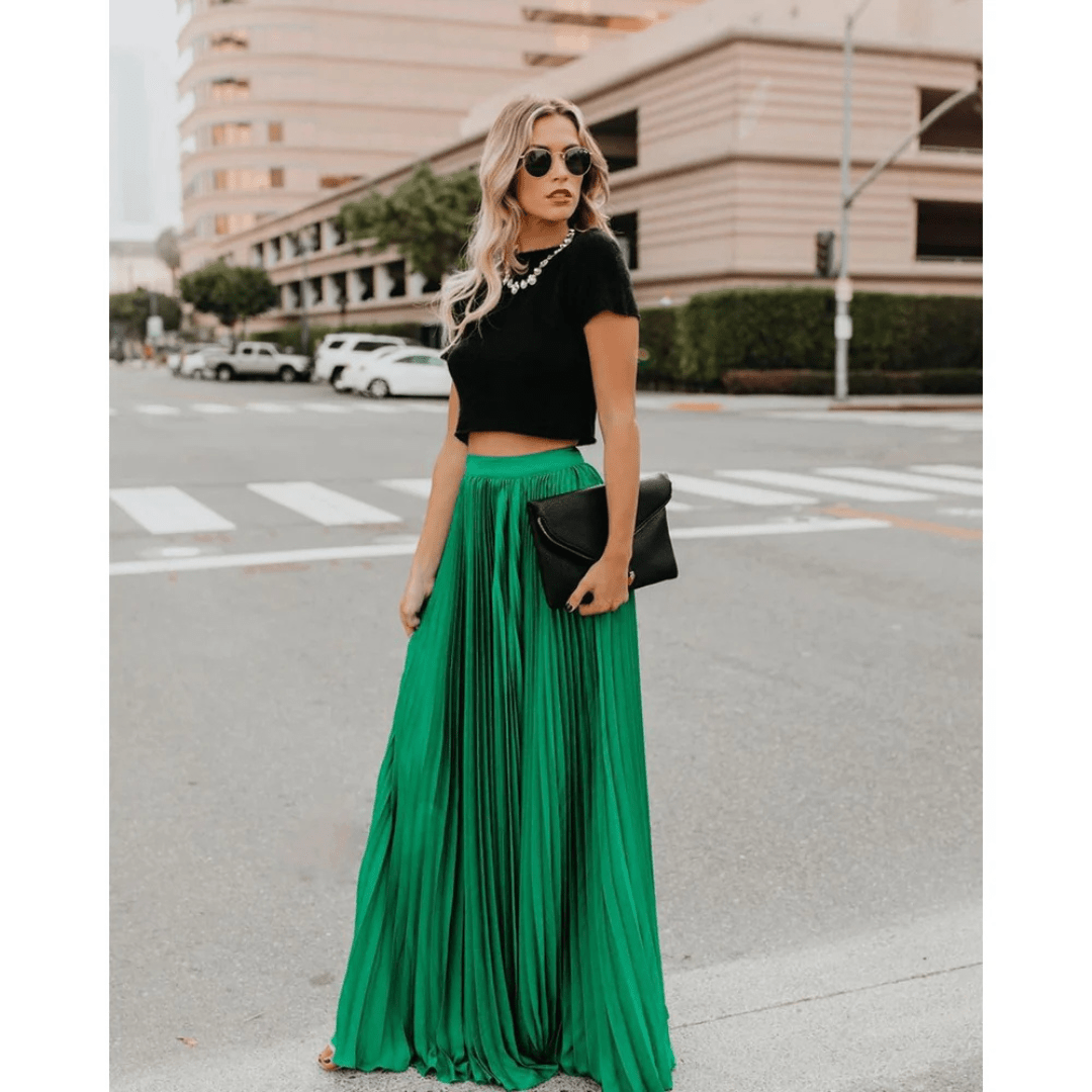 Plooirok | Hoge taille | Lang | Maxi Rok | Vrouwenrokken-Hallo Susanne