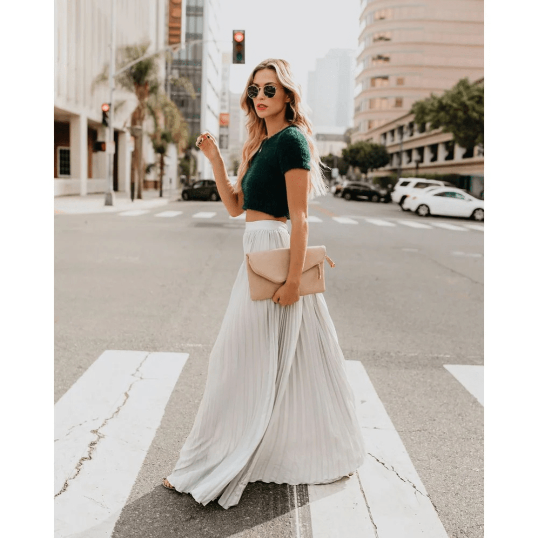 Plooirok | Hoge taille | Lang | Maxi Rok | Vrouwenrokken-Hallo Susanne