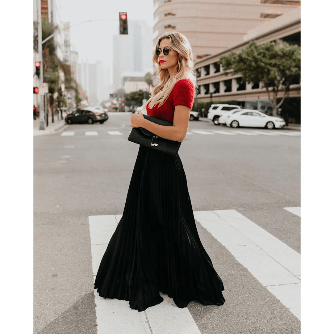 Plooirok | Hoge taille | Lang | Maxi Rok | Vrouwenrokken-Hallo Susanne