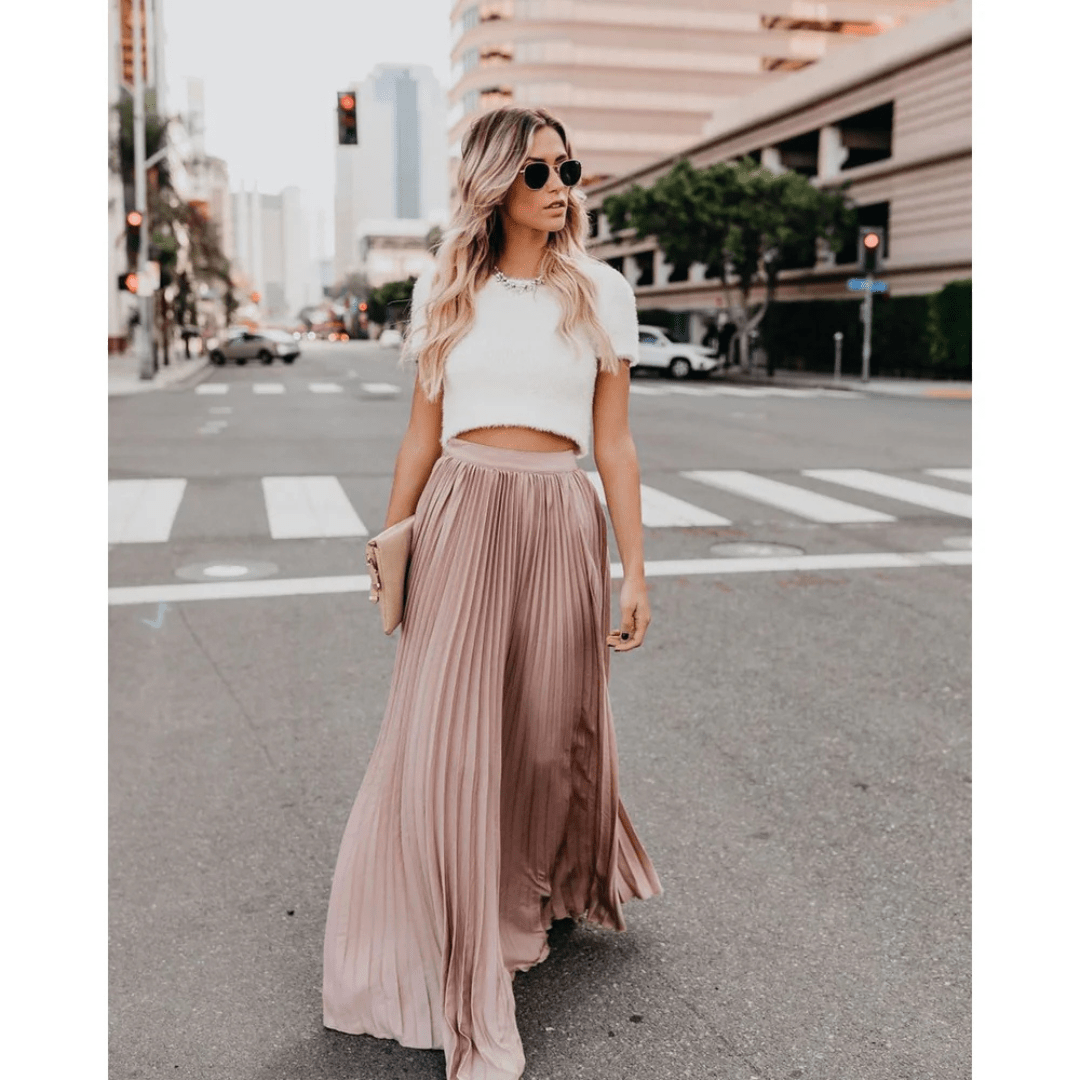 Plooirok | Hoge taille | Lang | Maxi Rok | Vrouwenrokken-Hallo Susanne
