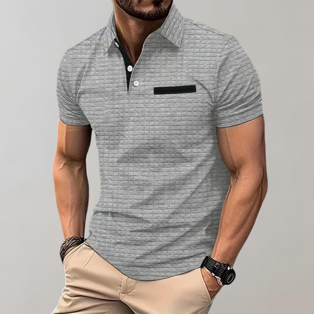 Poloshirt - Heren-T-shirt met knoopsluiting en kraagje voor de zomer-Hallo Susanne