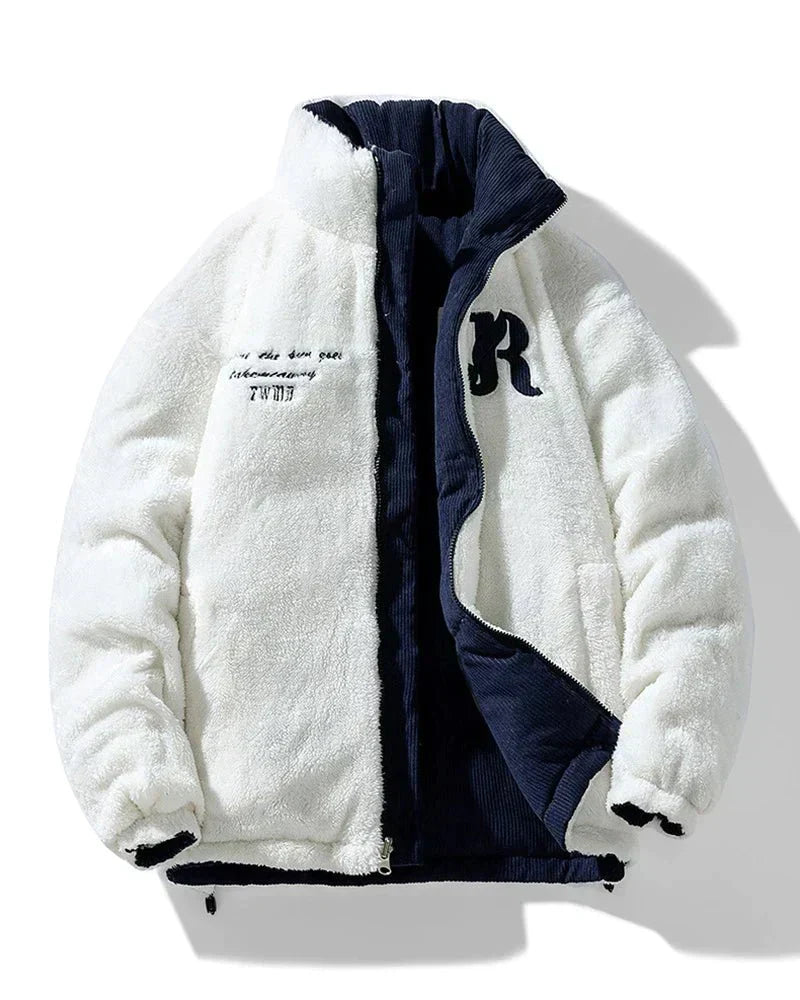 Pufferjas - twee-jacks - Zip-Up - fleece gevoerde jas - heren winterjas-Hallo Susanne