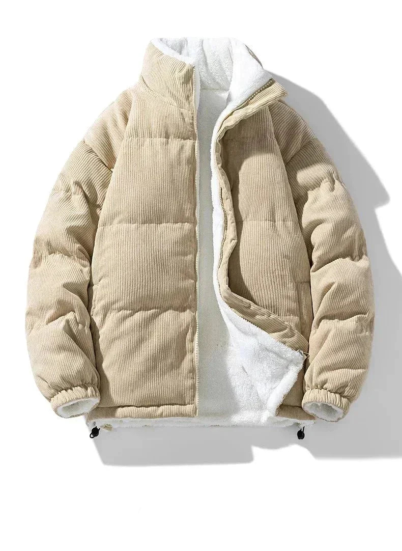 Pufferjas - twee-jacks - Zip-Up - fleece gevoerde jas - heren winterjas-Hallo Susanne