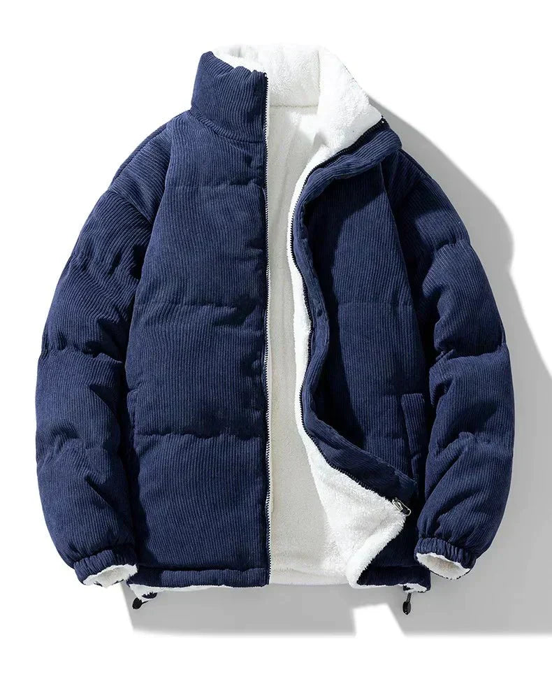 Pufferjas - twee-jacks - Zip-Up - fleece gevoerde jas - heren winterjas-Hallo Susanne
