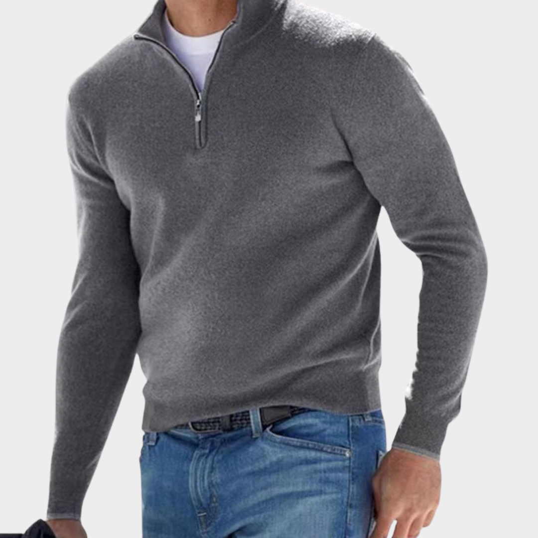 Quarter Zip-trui - Lange mouwen - Half Zip - Polo-trui - Quarter Zip-truien voor mannen-Hallo Susanne