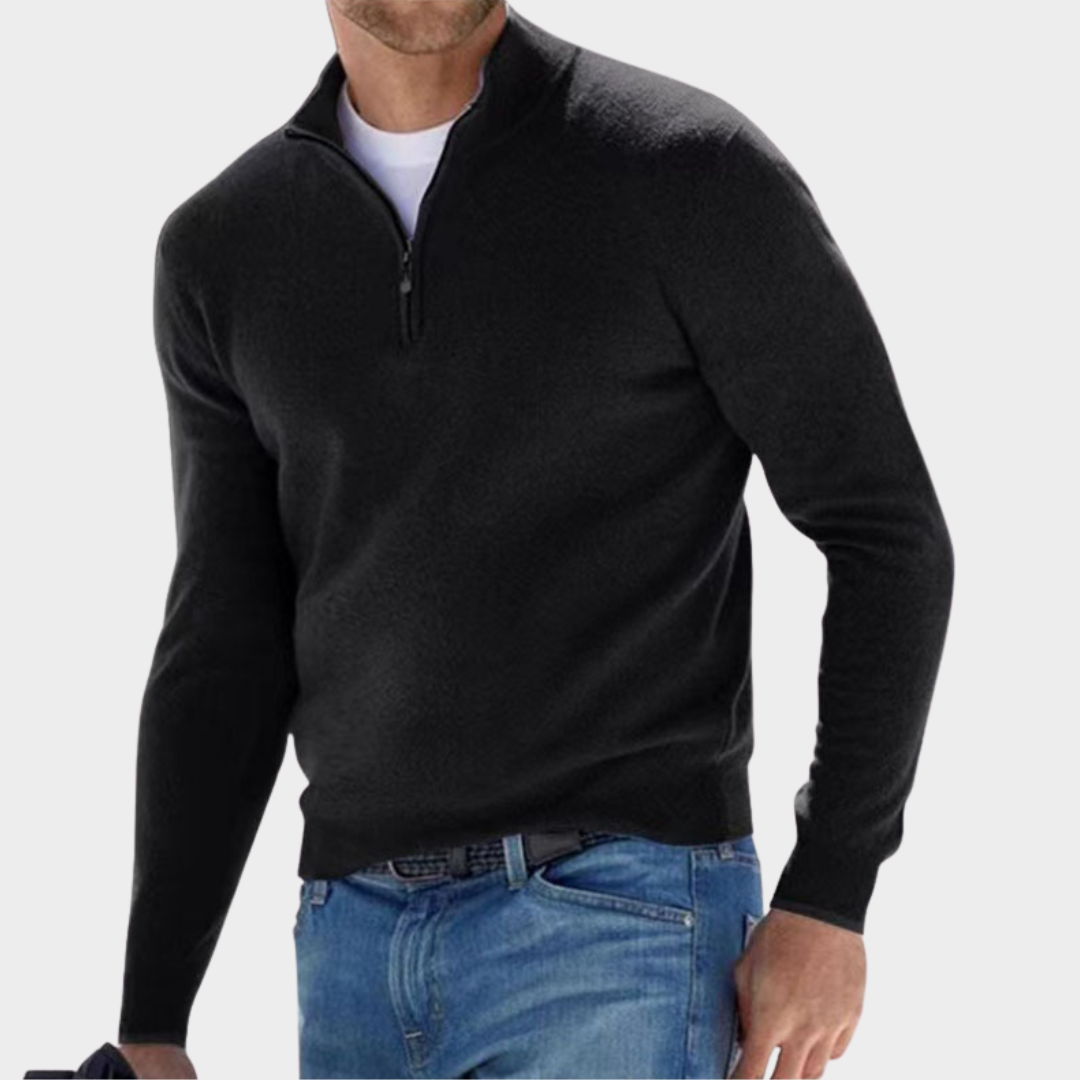 Quarter Zip-trui - Lange mouwen - Half Zip - Polo-trui - Quarter Zip-truien voor mannen-Hallo Susanne