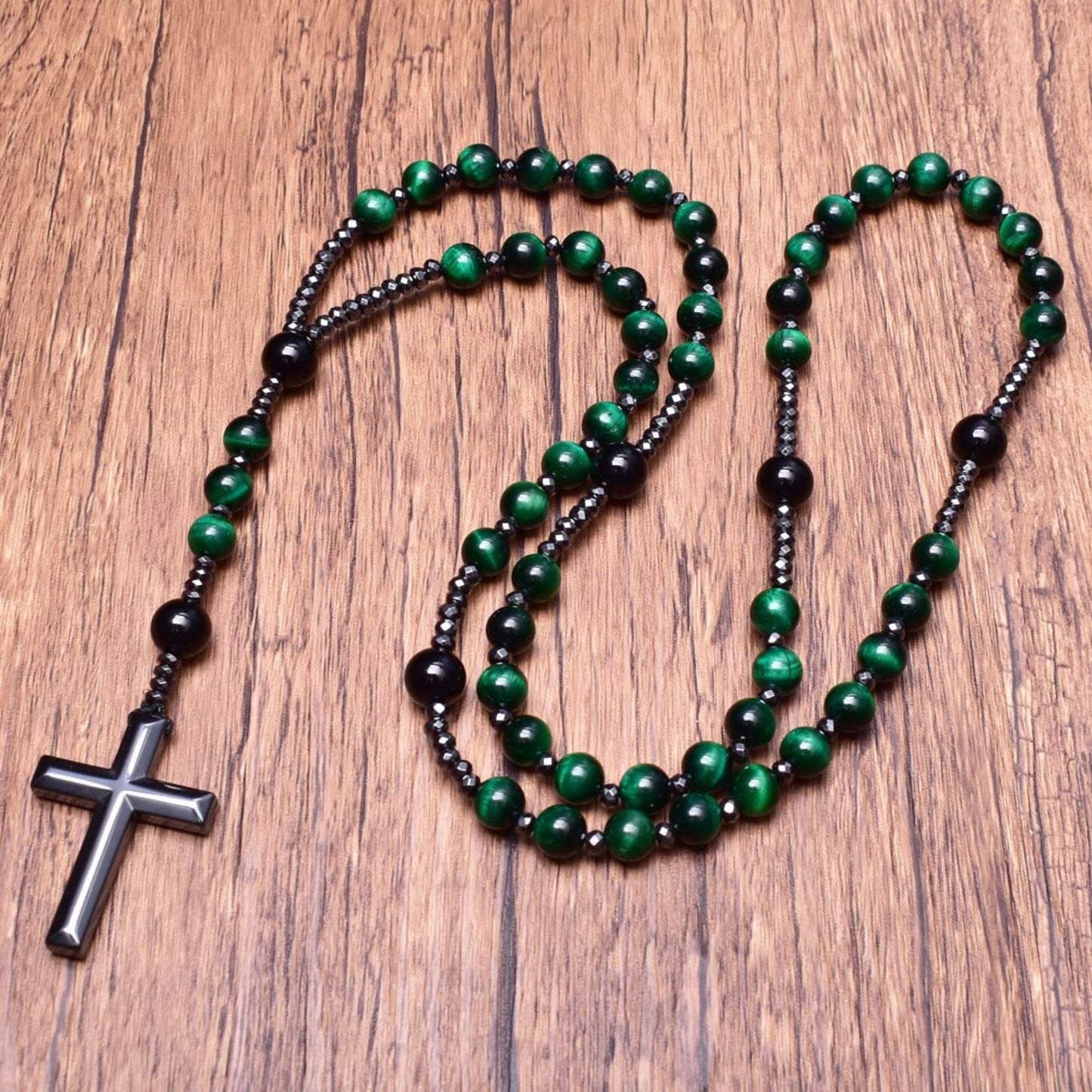 Rozenkrans - Kralenketting - Steen - Gebedskralen - Kruisketting-Hallo Susanne