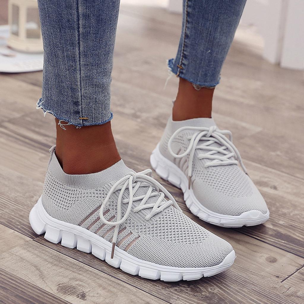 Slip-On Sneakers - Ademend- Orthopedisch - Mesh Sneakers - Damestrainers-Hallo Susanne