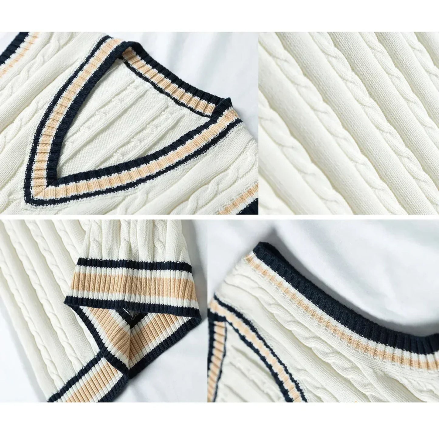 Sweater Vest - Heren mouwloos V-hals Pullover Gebreid Vest-Hallo Susanne