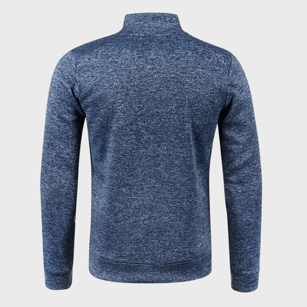 Sweatshirt met kwart rits - Casual Pullover met lange mouwen en halve rits voor heren-Hallo Susanne