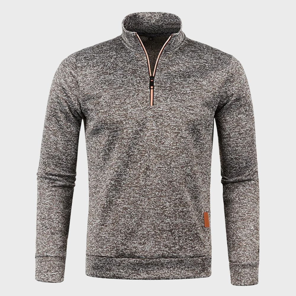 Sweatshirt met kwart rits - Casual Pullover met lange mouwen en halve rits voor heren-Hallo Susanne