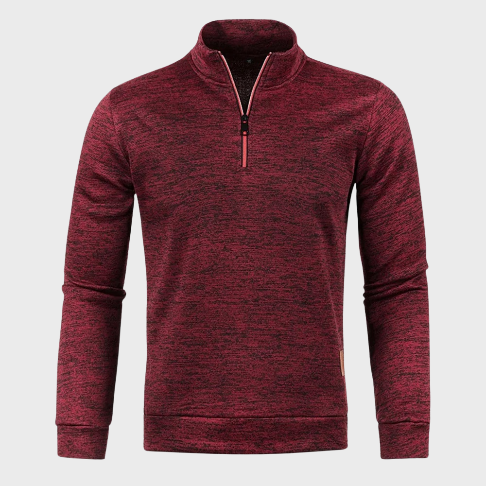 Sweatshirt met kwart rits - Casual Pullover met lange mouwen en halve rits voor heren-Hallo Susanne