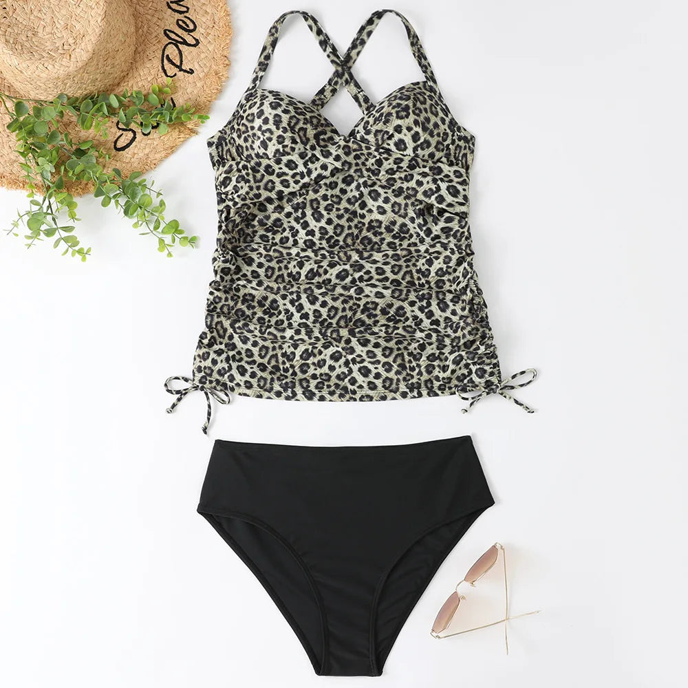 Tankini-set - Tweedelige tankini-badpakken voor dames Zwemkleding-Hallo Susanne