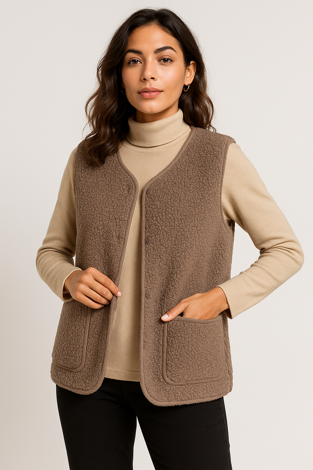 Teddy Gilet - Dames Bodywarmer zonder mouwen Teddy Vest-Hallo Susanne