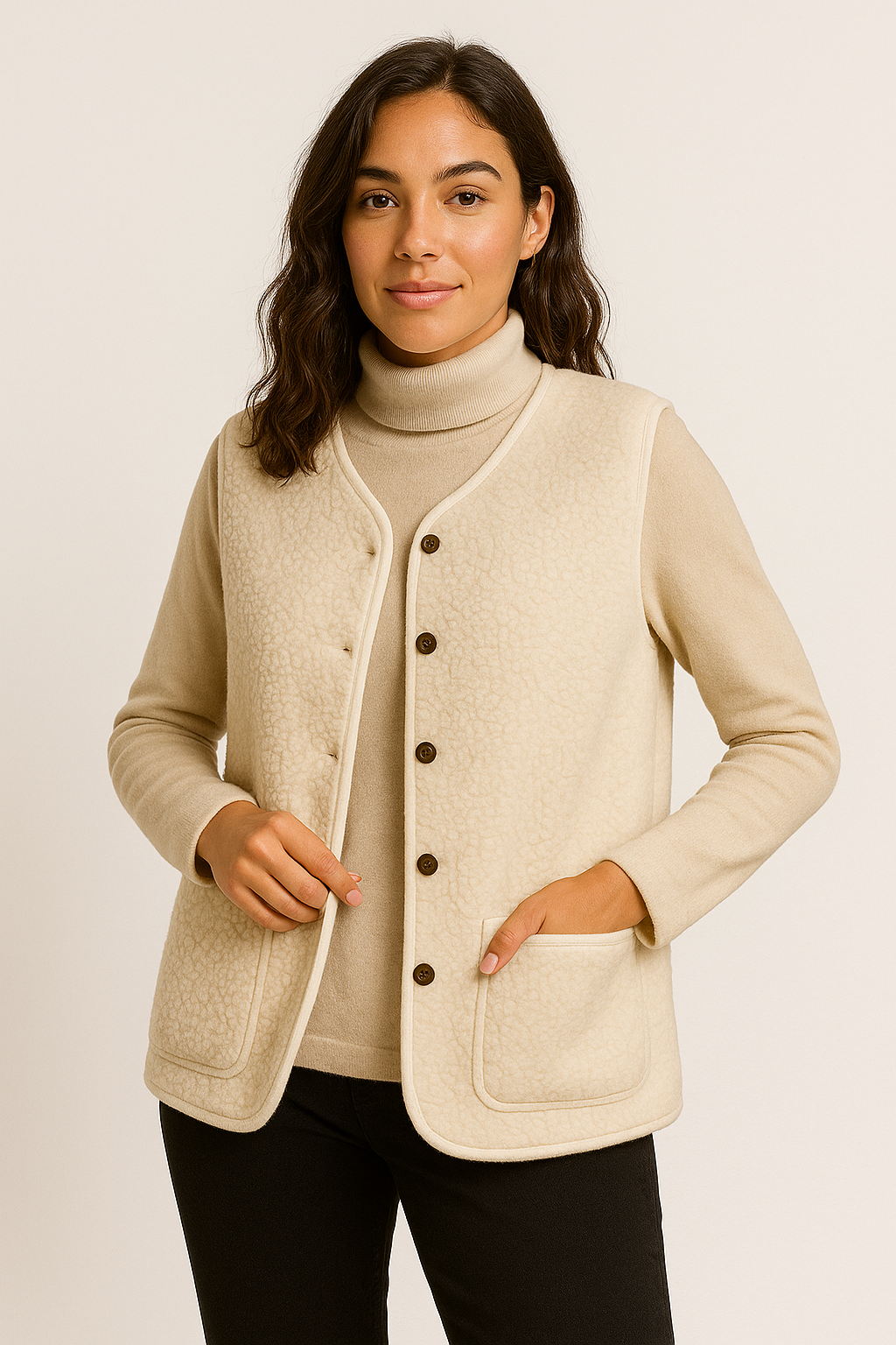 Teddy Gilet - Dames Bodywarmer zonder mouwen Teddy Vest-Hallo Susanne