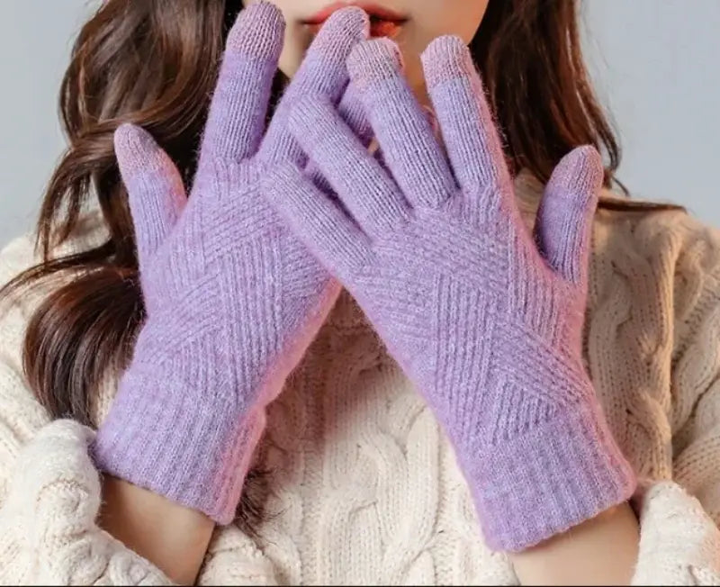 Touchscreen Handschoenen - Gebreid - Kasjmier - Winterhandschoenen - Warme Handschoenen voor Vrouwen-Hallo Susanne