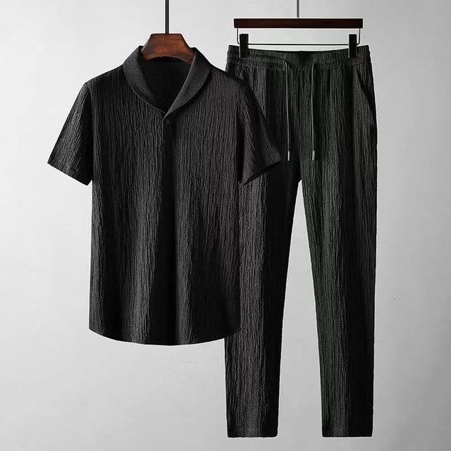 Tweedelige set - T-shirt - Koord - Samengestelde set - Zomerkleding Heren-Hallo Susanne