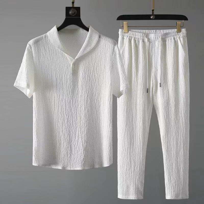 Tweedelige set - T-shirt - Koord - Samengestelde set - Zomerkleding Heren-Hallo Susanne
