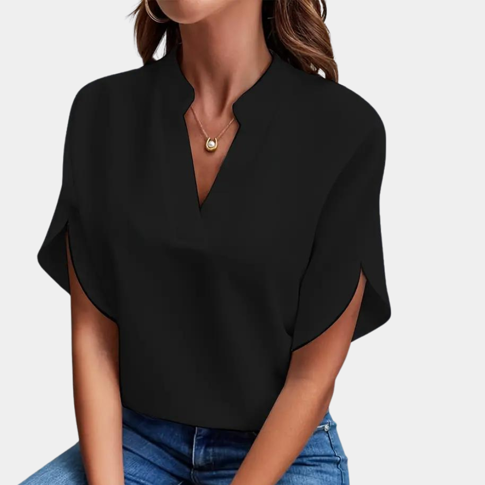 Vrouwen Blouse | Elegant | Los Fit | Korte Mouw Blouse | Zomer Top-Hallo Susanne