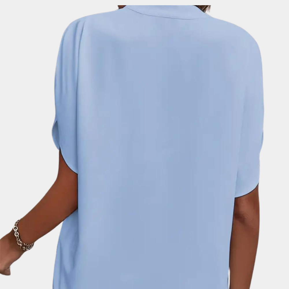 Vrouwen Blouse | Elegant | Los Fit | Korte Mouw Blouse | Zomer Top-Hallo Susanne