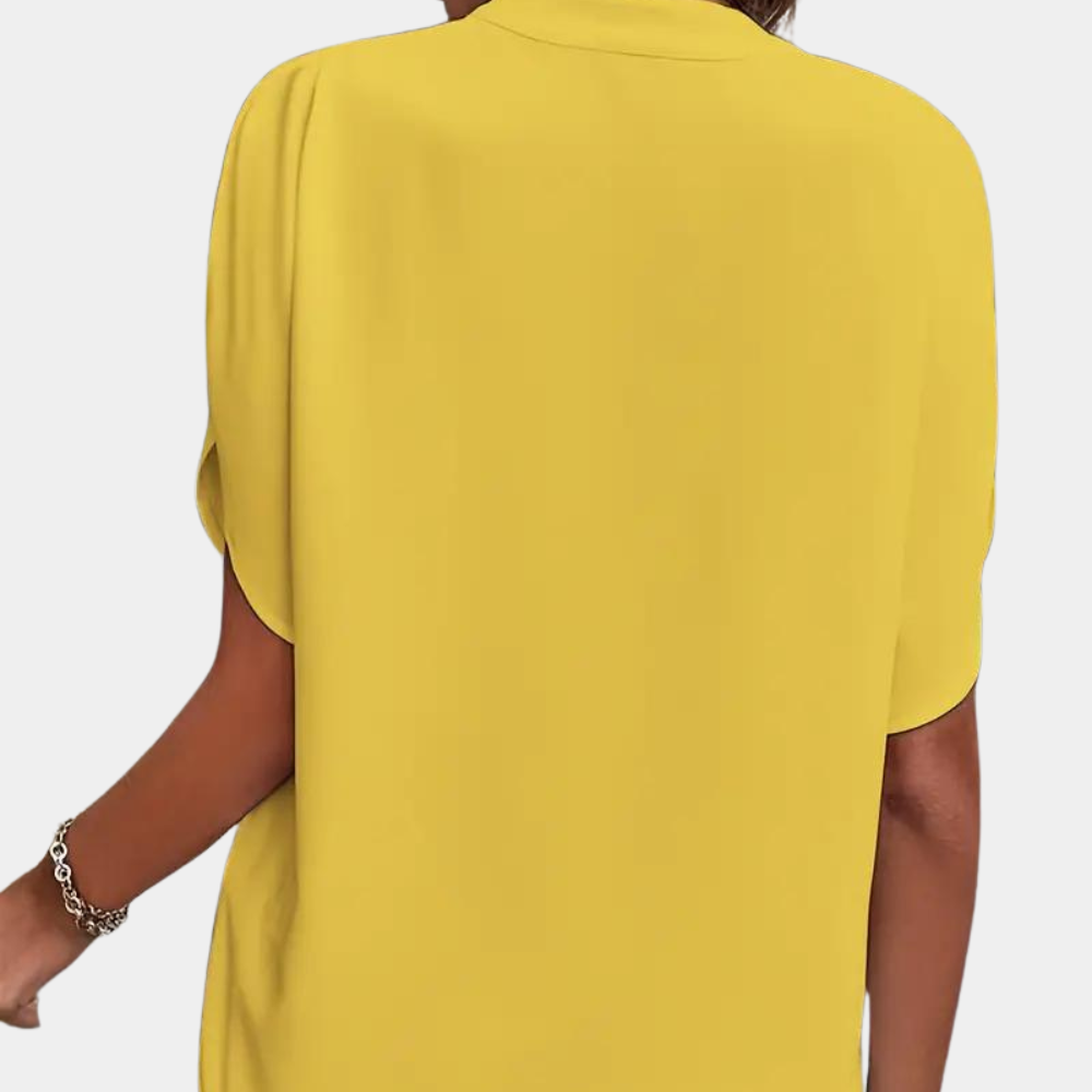 Vrouwen Blouse | Elegant | Los Fit | Korte Mouw Blouse | Zomer Top-Hallo Susanne