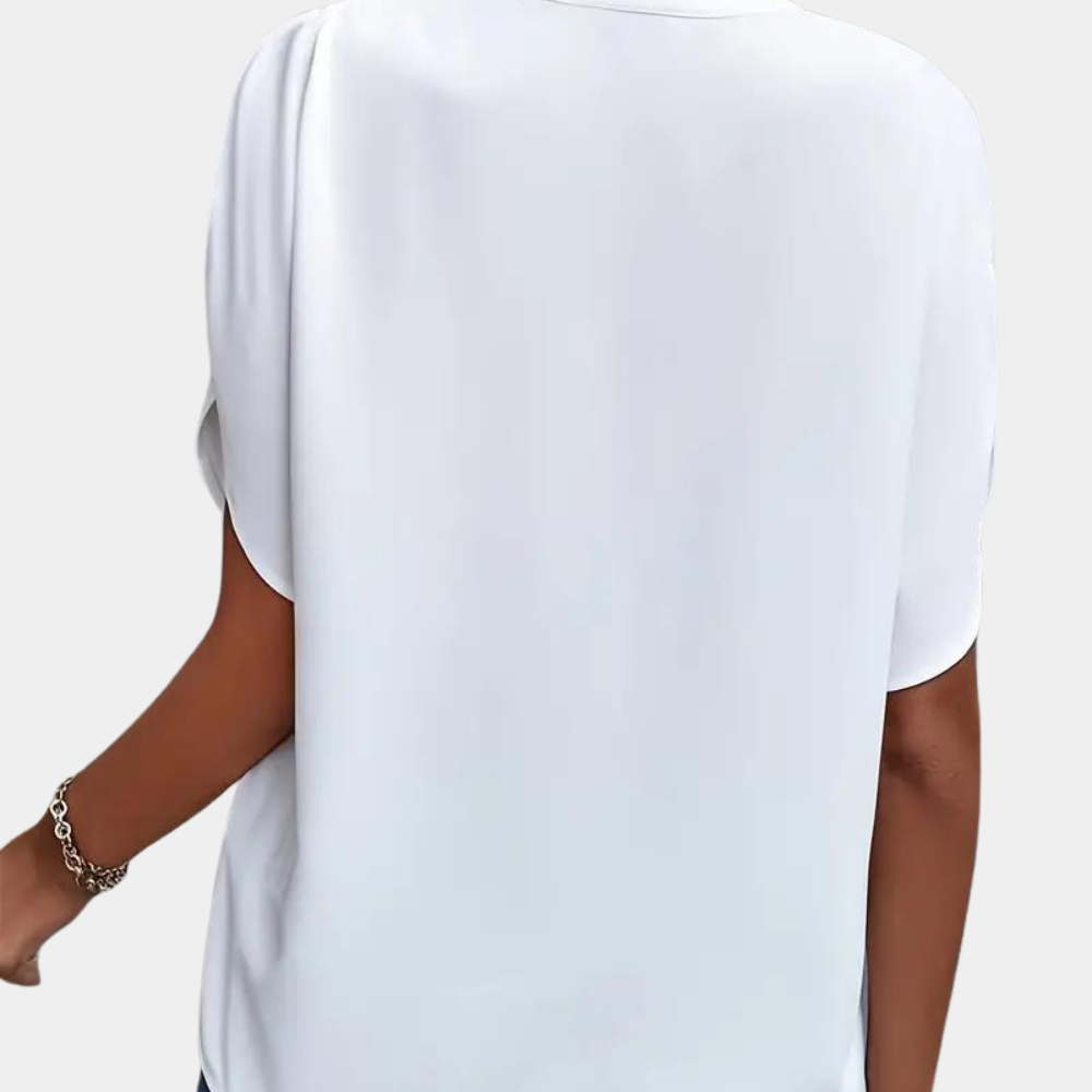Vrouwen Blouse | Elegant | Los Fit | Korte Mouw Blouse | Zomer Top-Hallo Susanne