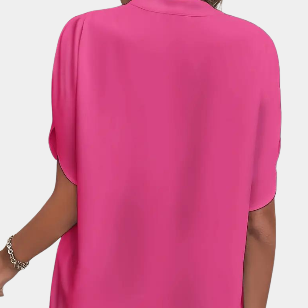 Vrouwen Blouse | Elegant | Los Fit | Korte Mouw Blouse | Zomer Top-Hallo Susanne