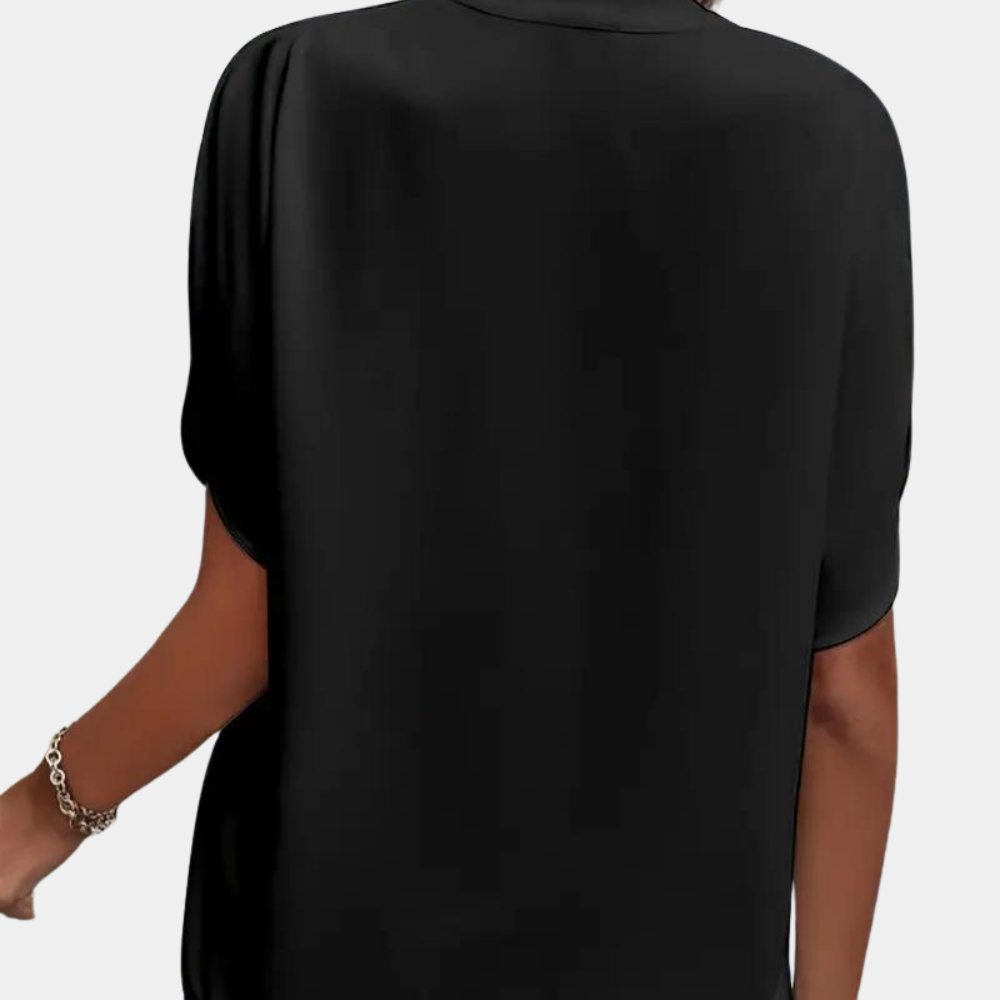 Vrouwen Blouse | Elegant | Los Fit | Korte Mouw Blouse | Zomer Top-Hallo Susanne