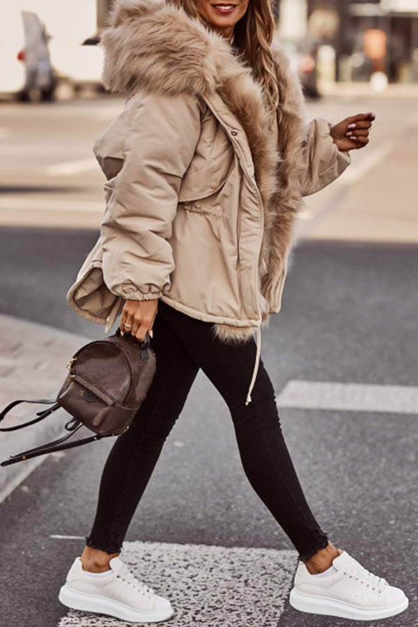 Vrouwen Parka Jas | Capuchon | Koord | Bontgevoerde Jas | Dames Winterjas-Hallo Susanne