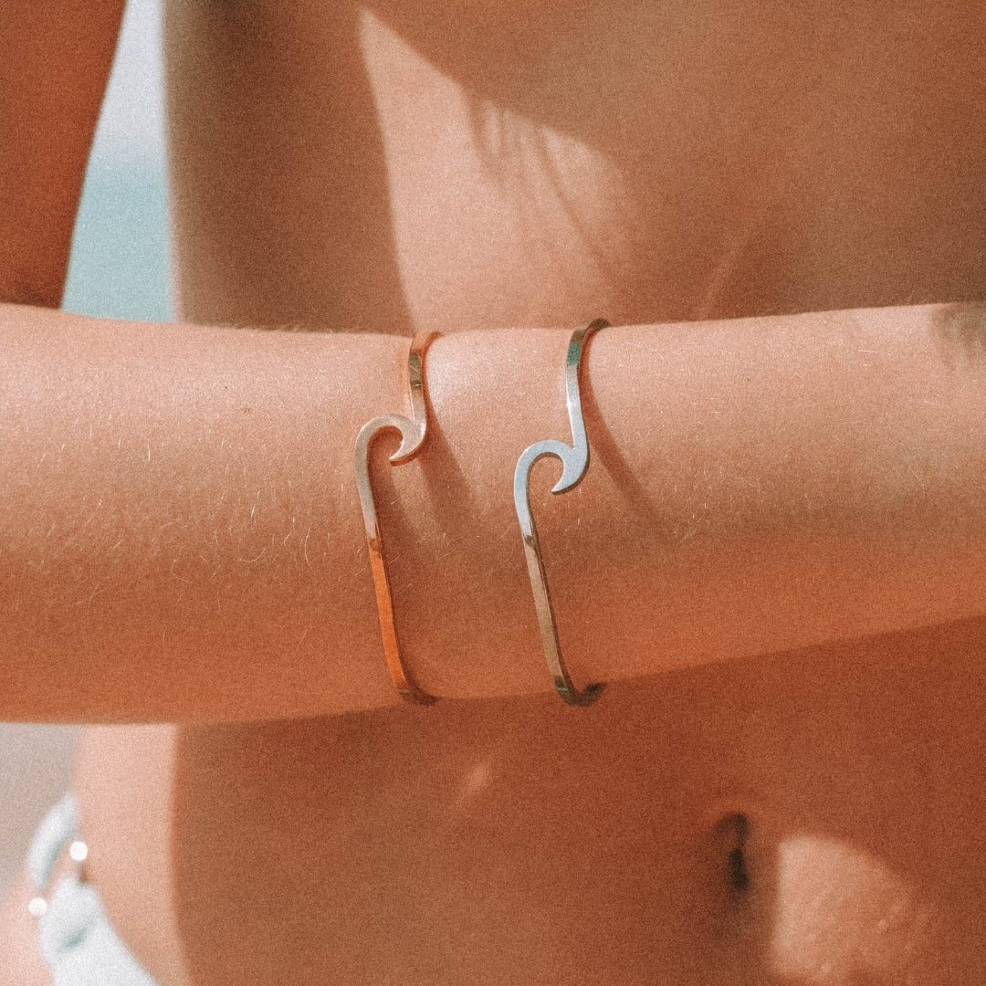 Wave Armband - Verstelbare Zilvergouden Waterdichte Armband voor dames-Hallo Susanne