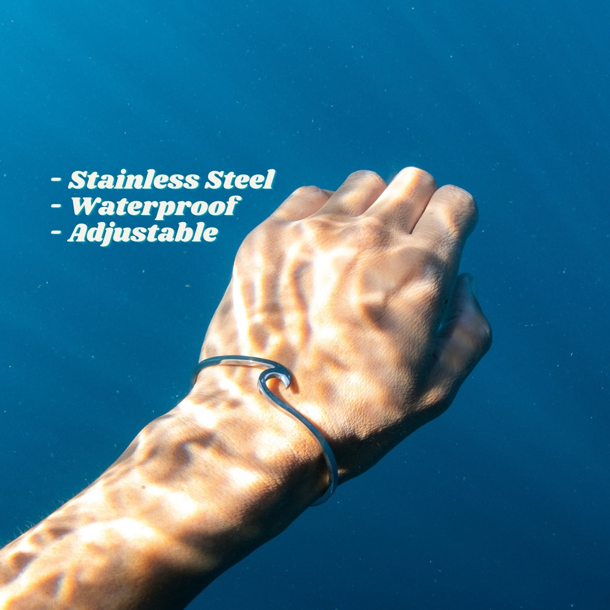 Wave Armband - Verstelbare Zilvergouden Waterdichte Armband voor dames-Hallo Susanne