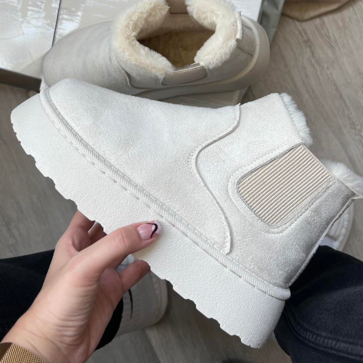 Winterlaarzen | Enkel | Slip-On | Bontgevoerde Laarzen | Vrouwenlaarzen-Hallo Susanne