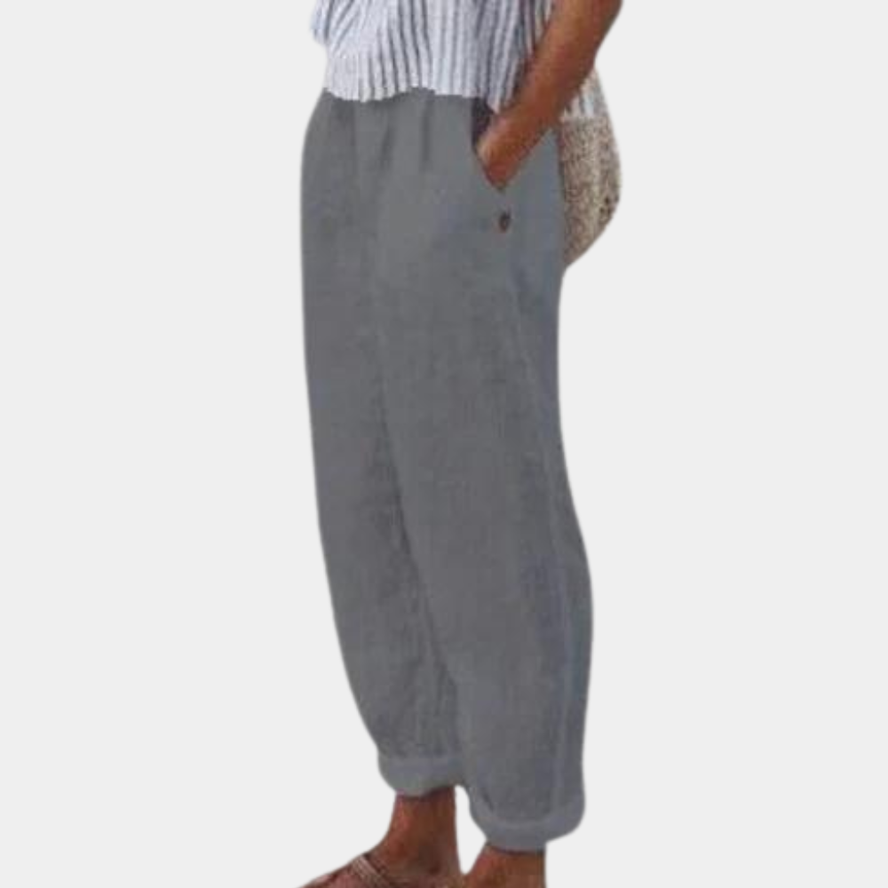 Zomerbroek - Los model - Lichtgewicht - Linnen broek - Damesbroek-Hallo Susanne