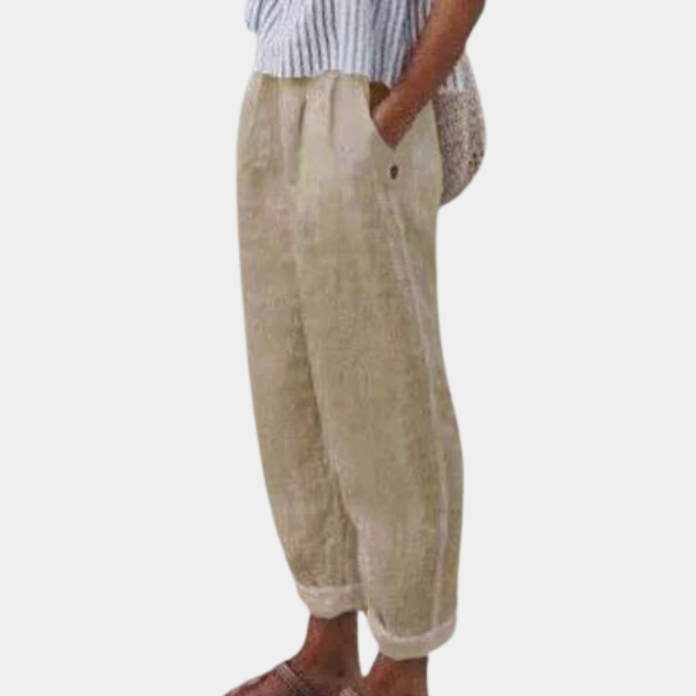 Zomerbroek - Los model - Lichtgewicht - Linnen broek - Damesbroek-Hallo Susanne
