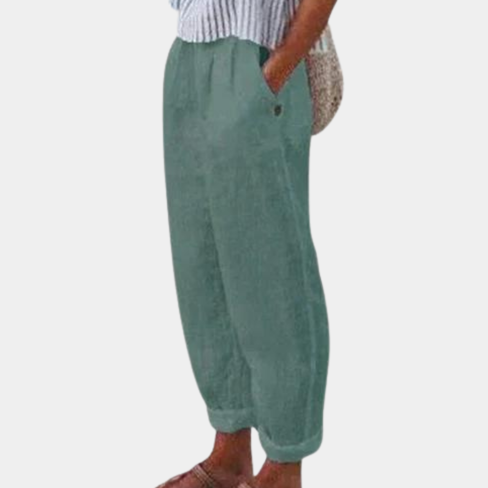 Zomerbroek - Los model - Lichtgewicht - Linnen broek - Damesbroek-Hallo Susanne