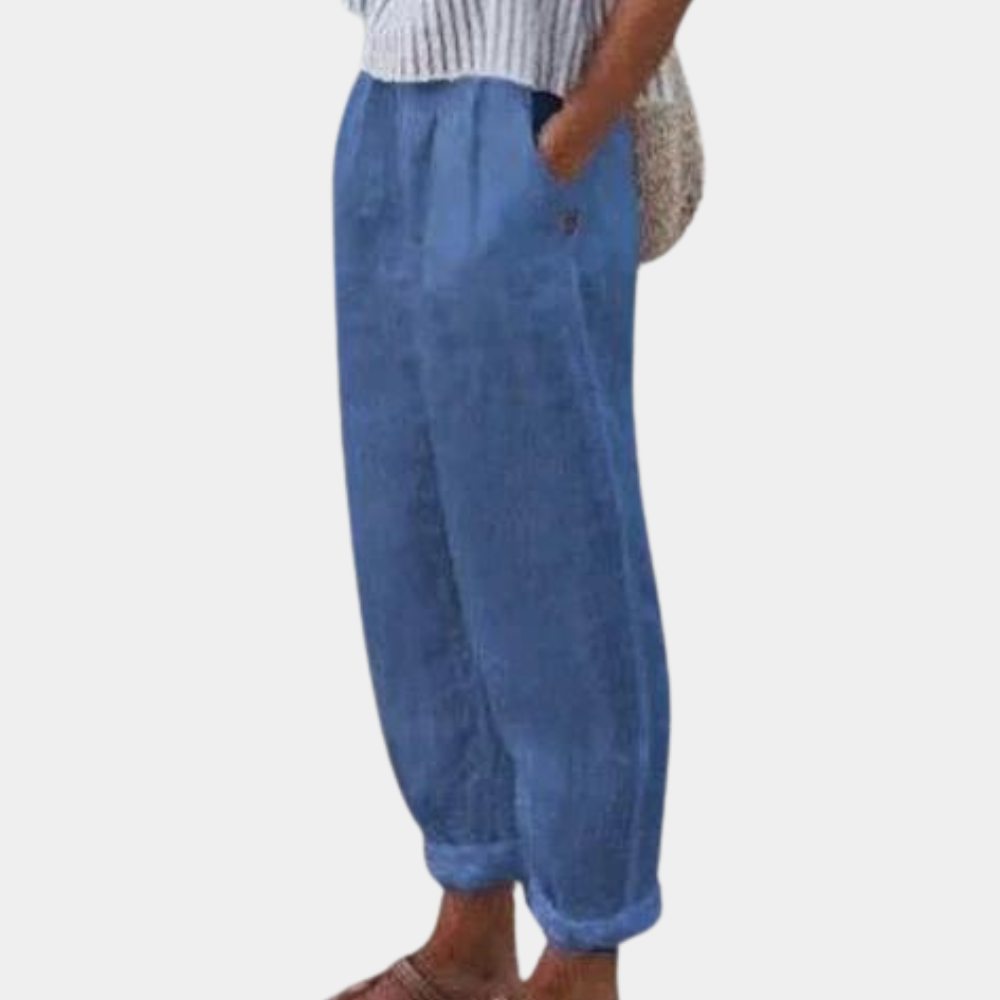 Zomerbroek - Los model - Lichtgewicht - Linnen broek - Damesbroek-Hallo Susanne