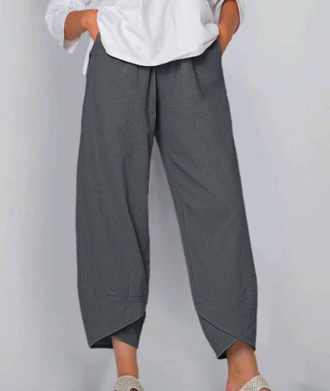 Zomerbroek | Wijde Pijp | Geknipt | Linnen Broek | Damesbroek-Hallo Susanne