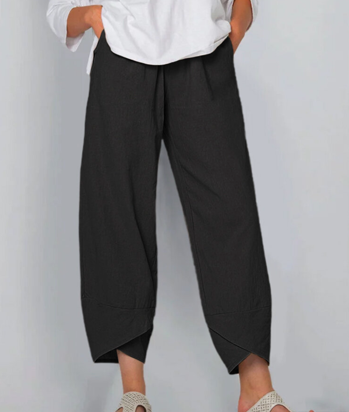 Zomerbroek | Wijde Pijp | Geknipt | Linnen Broek | Damesbroek-Hallo Susanne