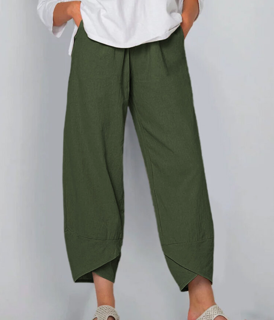 Zomerbroek | Wijde Pijp | Geknipt | Linnen Broek | Damesbroek-Hallo Susanne