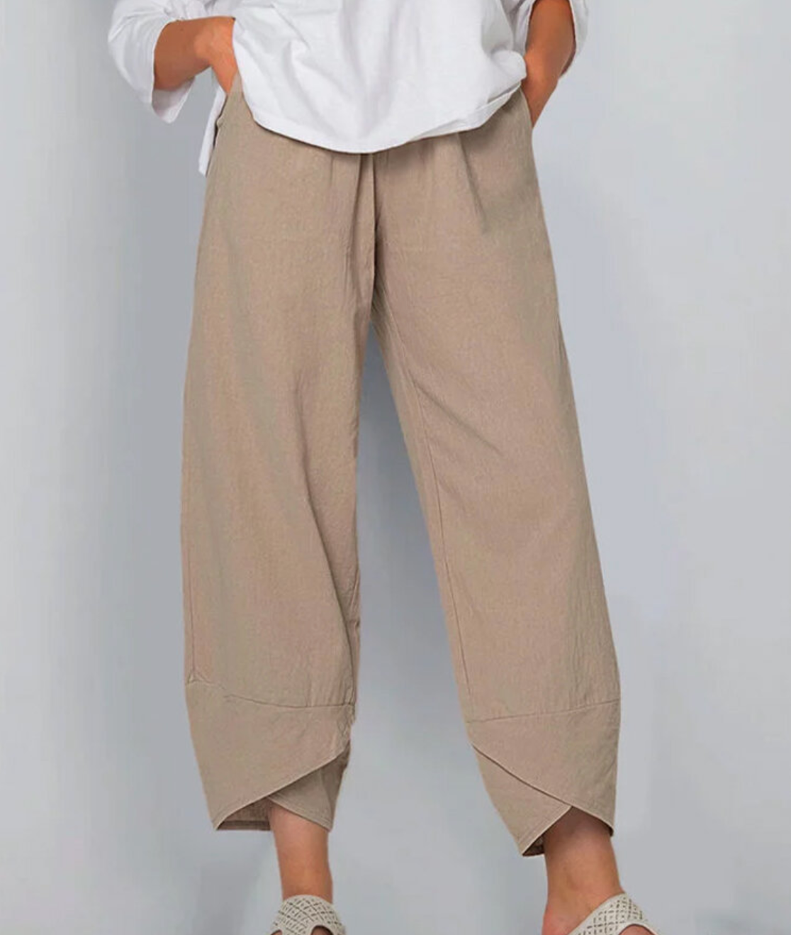Zomerbroek | Wijde Pijp | Geknipt | Linnen Broek | Damesbroek-Hallo Susanne