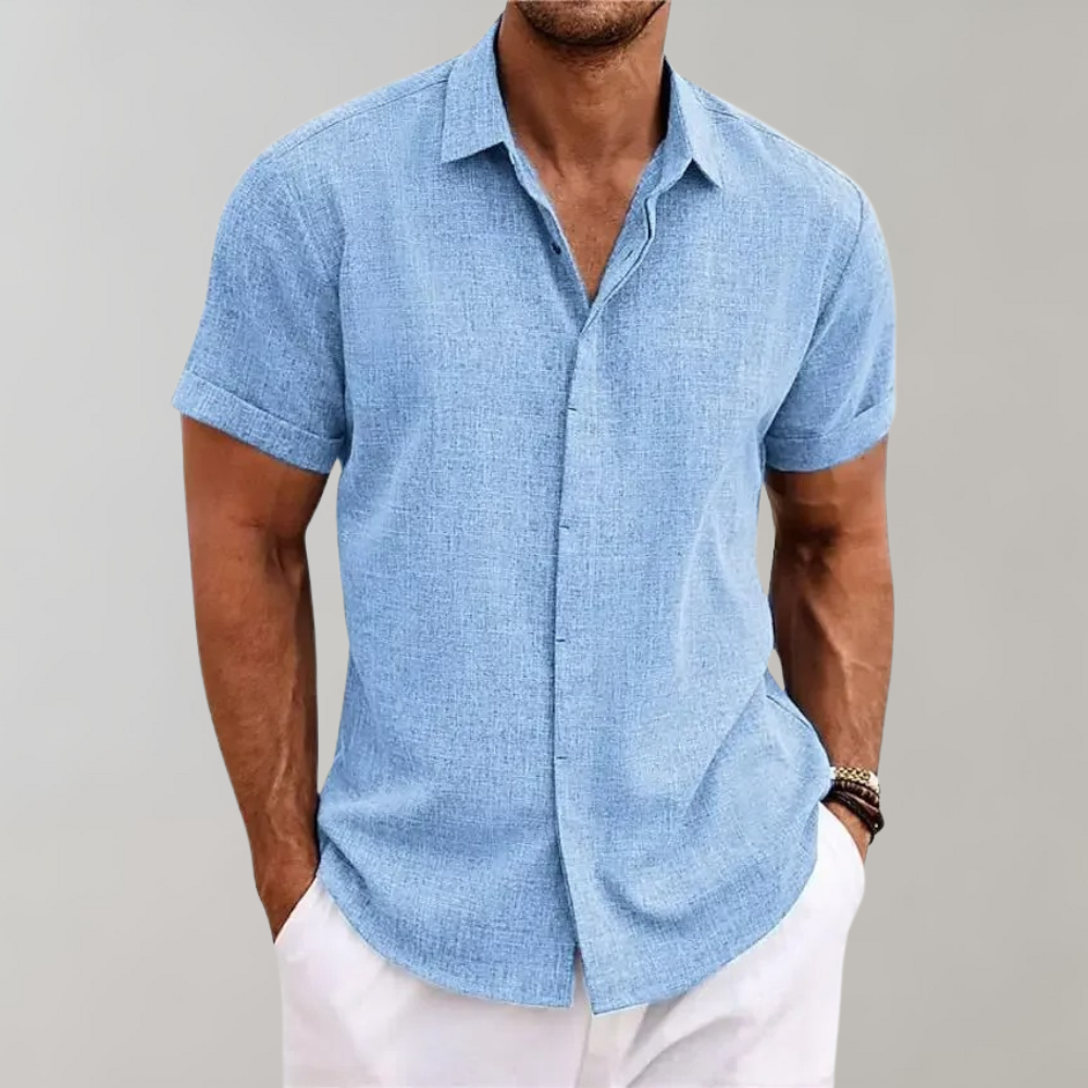 Zomershirt - Poloshirt - Button-Up - Shirt met korte mouwen - Herenkleding-Hallo Susanne