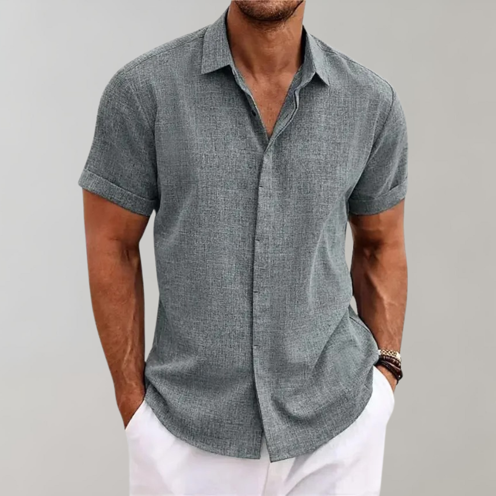 Zomershirt - Poloshirt - Button-Up - Shirt met korte mouwen - Herenkleding-Hallo Susanne