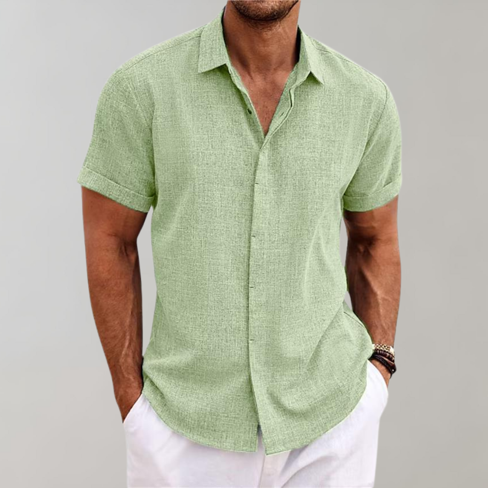 Zomershirt - Poloshirt - Button-Up - Shirt met korte mouwen - Herenkleding-Hallo Susanne