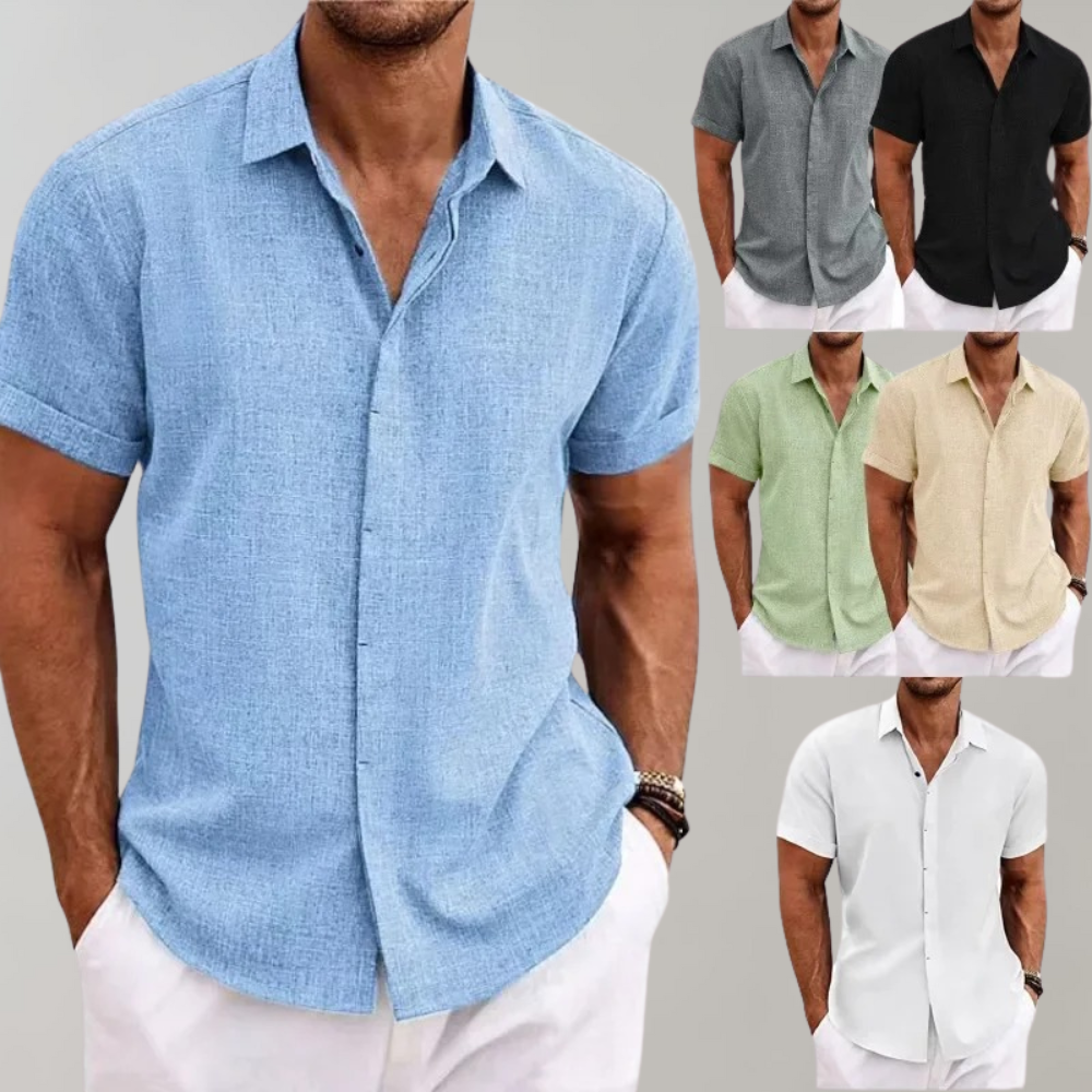 Zomershirt - Poloshirt - Button-Up - Shirt met korte mouwen - Herenkleding-Hallo Susanne