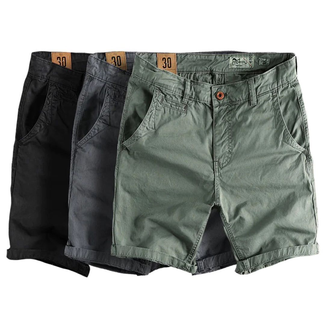 Zomershorts - Herencomfortabele stretch denim shorts-Hallo Susanne