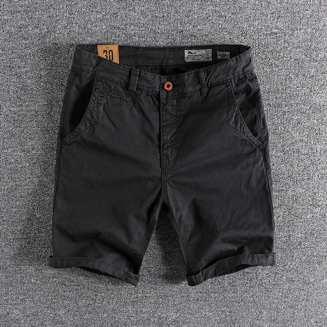 Zomershorts - Herencomfortabele stretch denim shorts-Hallo Susanne