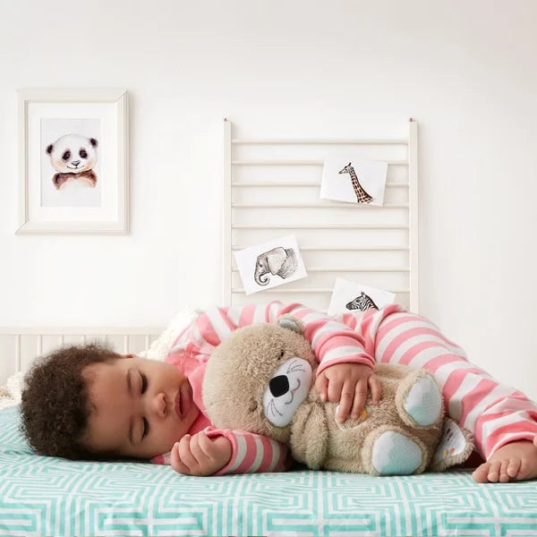 Ademende Otter Teddy - Rustgevende, lichtgevende muzikale teddybeer knuffel voor baby's-Hallo Susanne