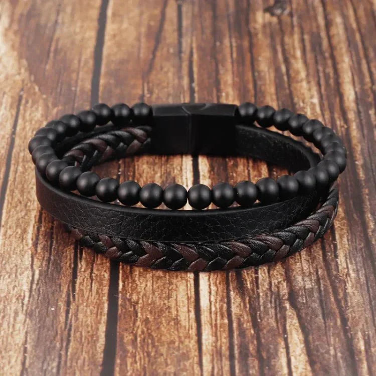Angstarmband - Kalmerende zwarte antistressarmband met kralen-Hallo Susanne